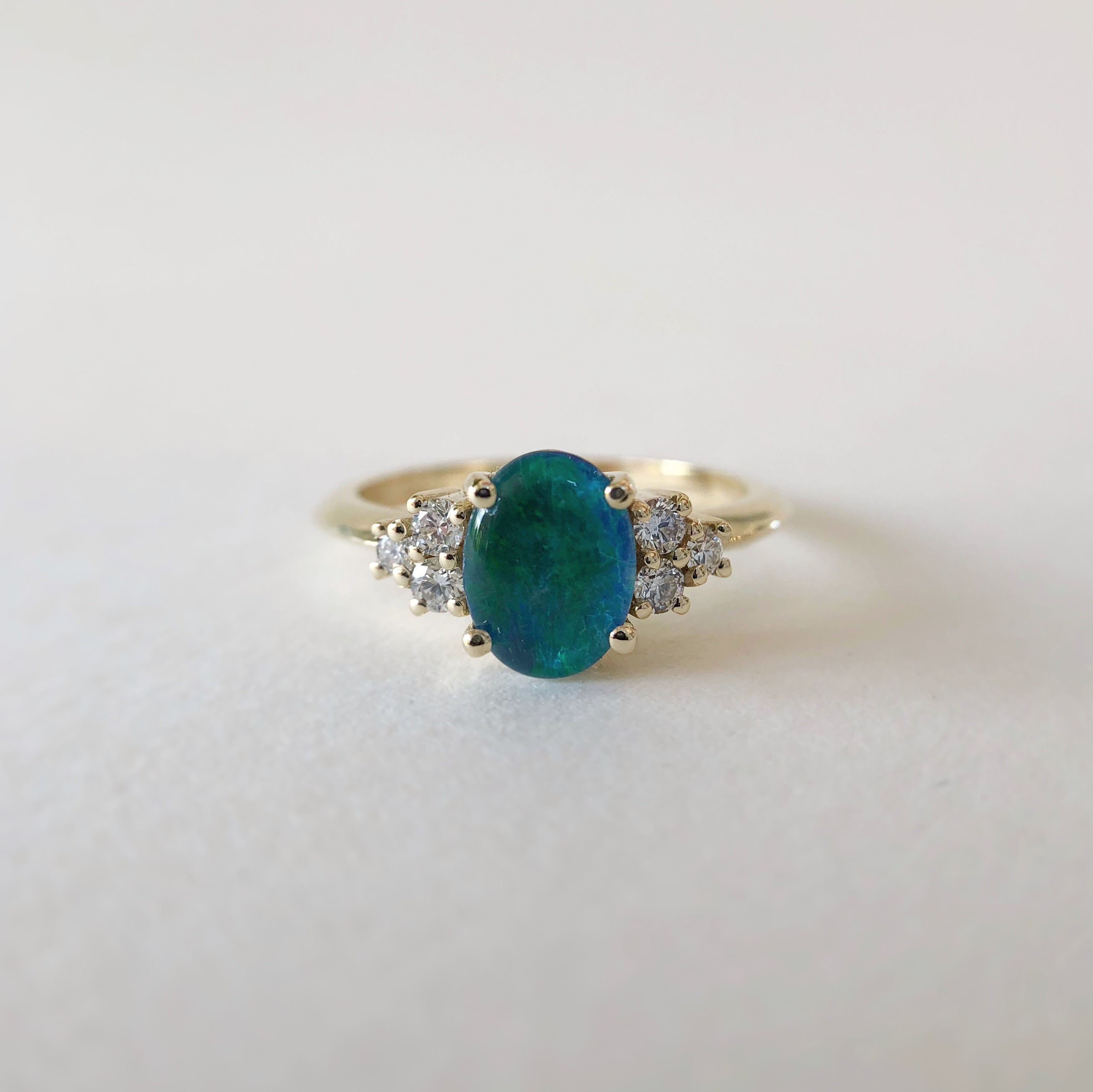 Heirloom Opal Remodelled into Ring Geneine Honey Bespoke Jewellery