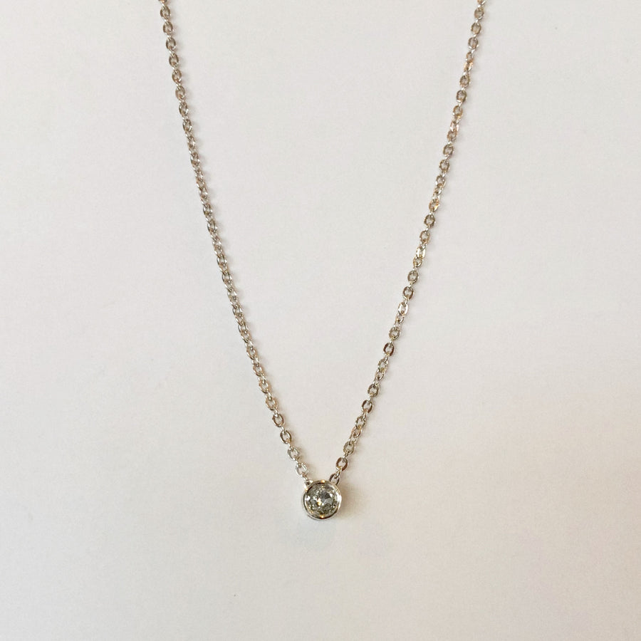 Floating Diamond Bezel Necklace