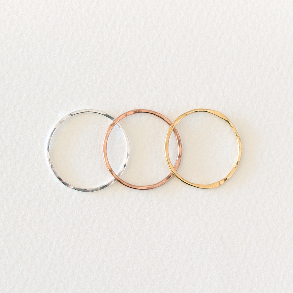 Rose gold store everyday rings