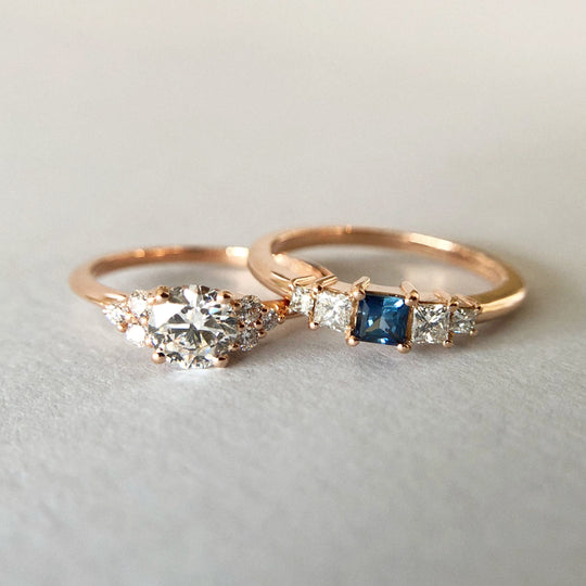 Matching (but not too matching) Engagement Rings