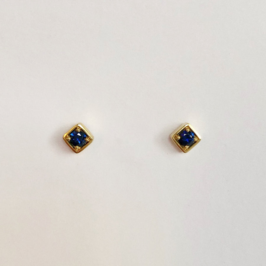 Sapphire Square Studs