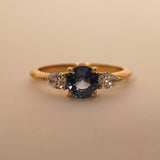 Willow Ring with Ceylon Sapphire and Diamonds