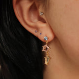 Freeform Sapphire Earrings