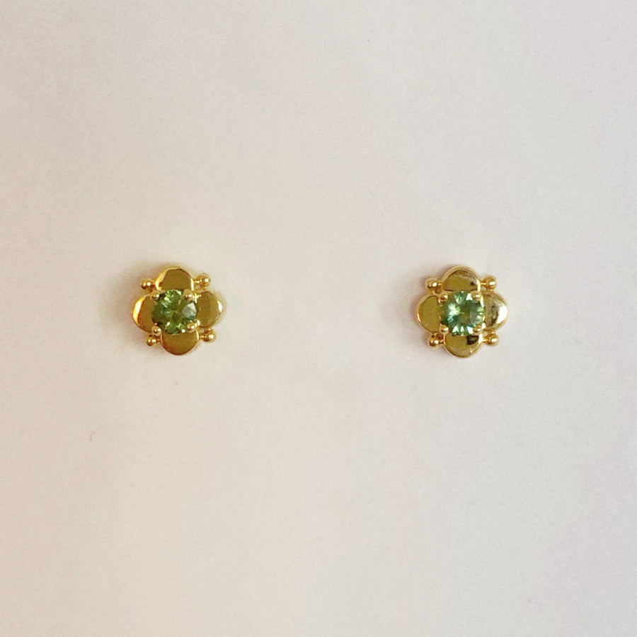 Sapphire Flower Studs