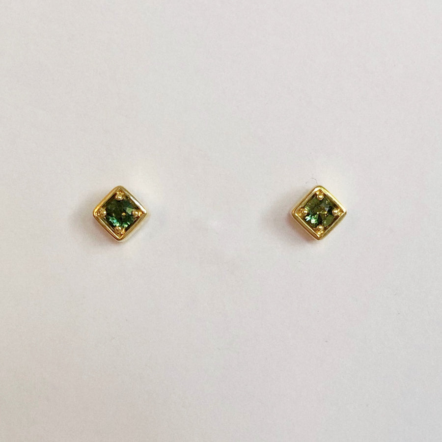 Sapphire Square Studs