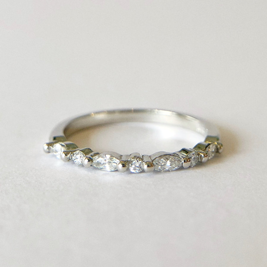 Marquise and Round Diamond Band