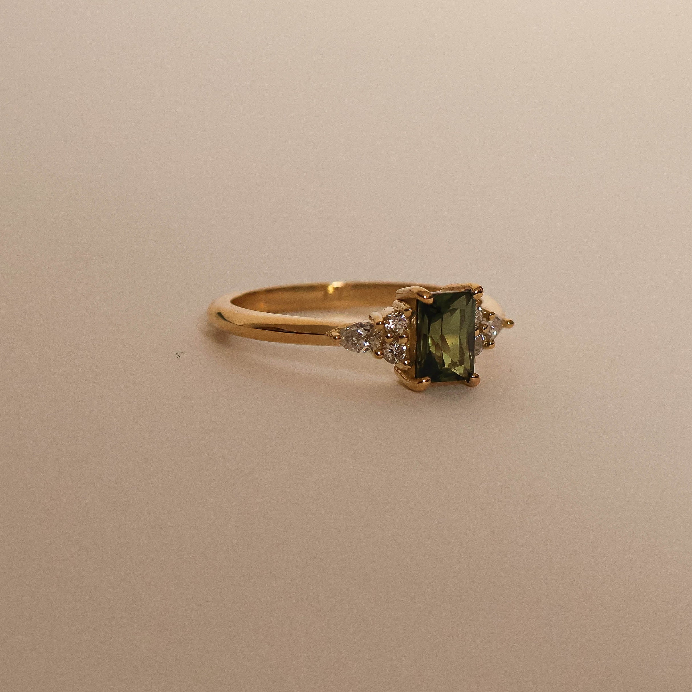 Radiant Sapphire & Diamond Ring