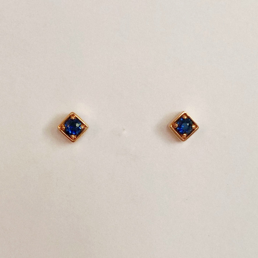 Sapphire Square Studs