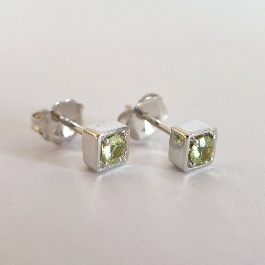 Sapphire Square Studs