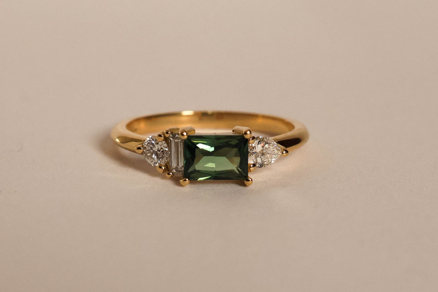 Sapphire & Diamonds Shapes Ring