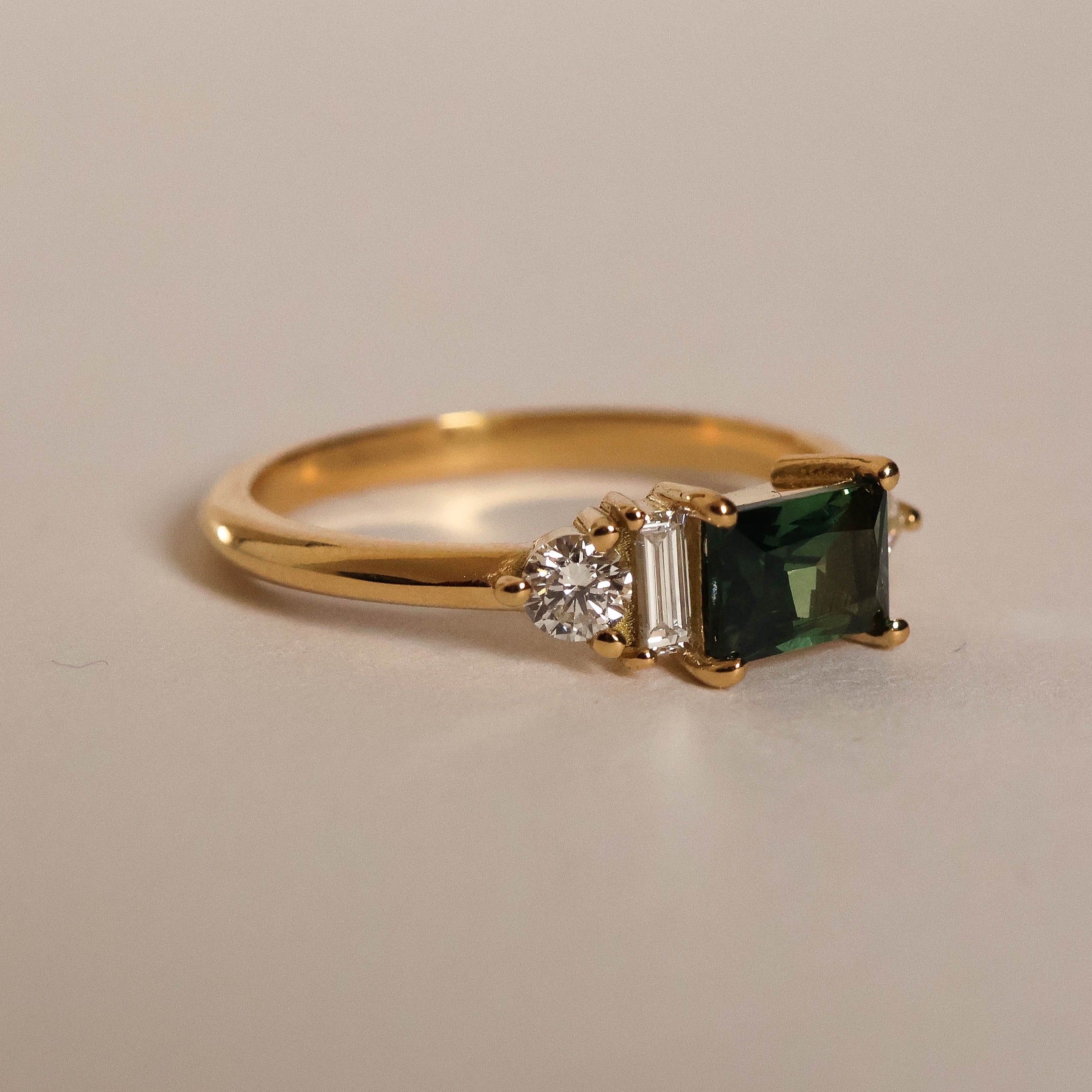 Sapphire & Diamonds Shapes Ring