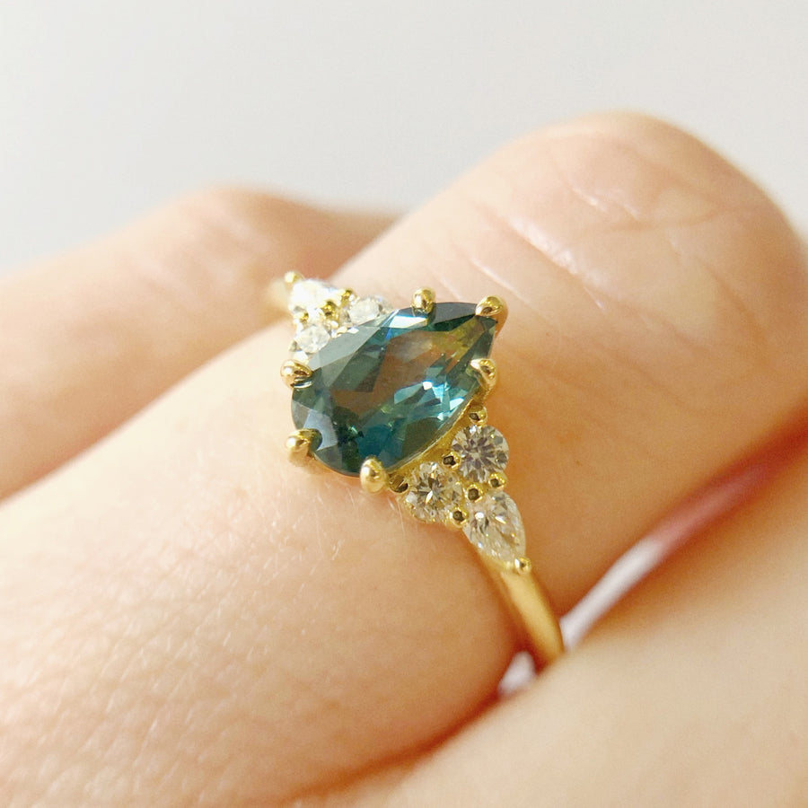 Teal Australian Sapphire Sadie Ring