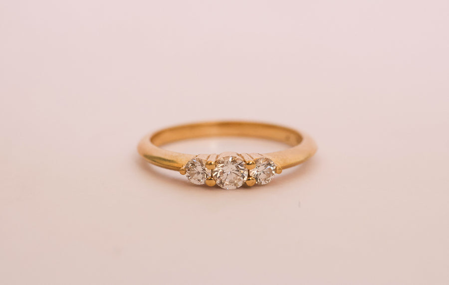 Trois Ring with White Diamonds