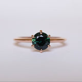 Round Solitaire Australian Sapphire Ring 2