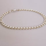 Heavy Diamond Cut Curb Bracelet