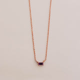 Baguette Double Hung Claw Necklace