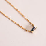 Baguette Double Hung Claw Necklace
