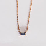 Baguette Double Hung Claw Necklace