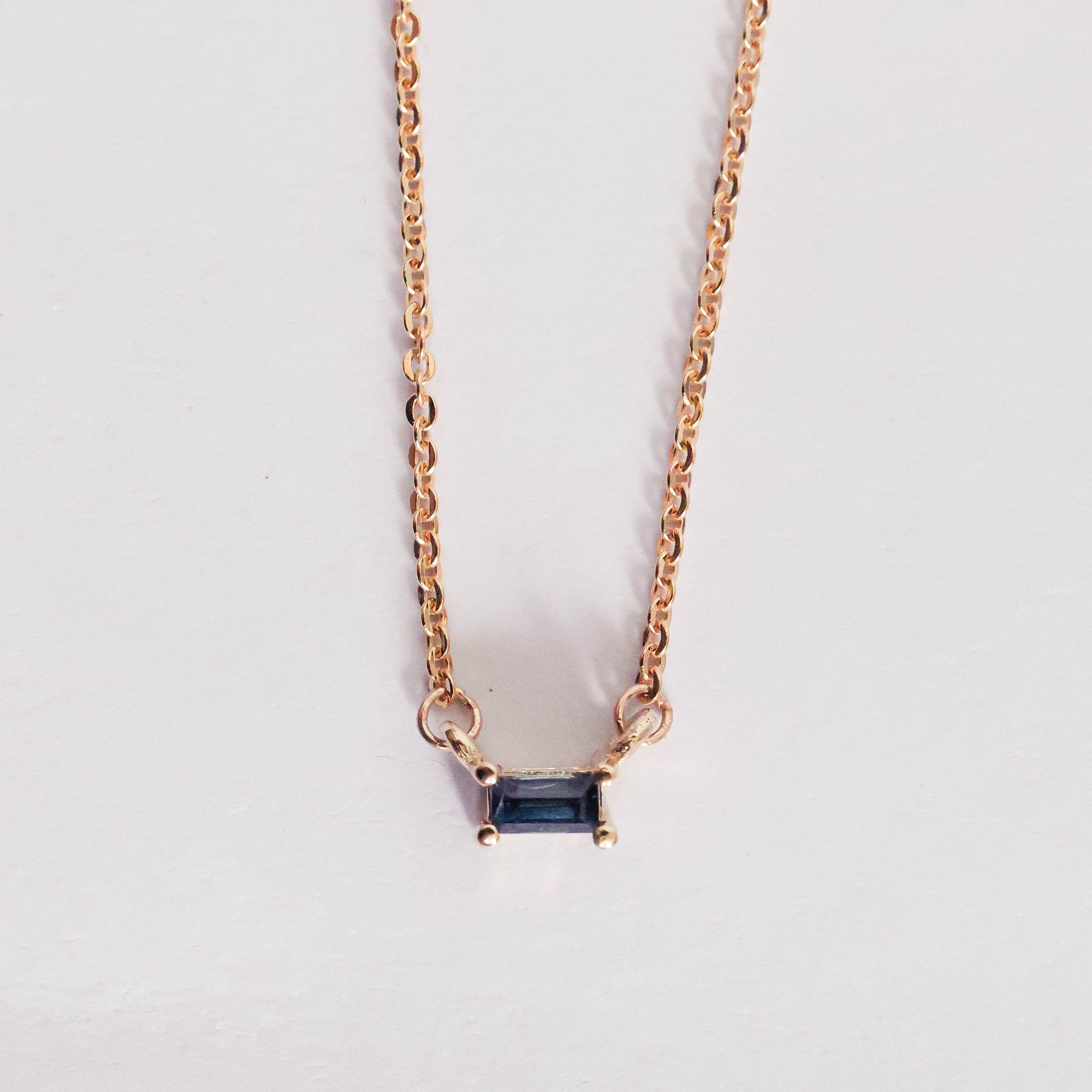 Baguette Double Hung Claw Necklace