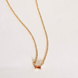 Baguette Double Hung Claw Necklace