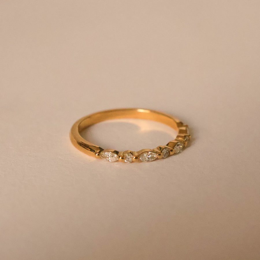 Marquise and Round Diamond Band