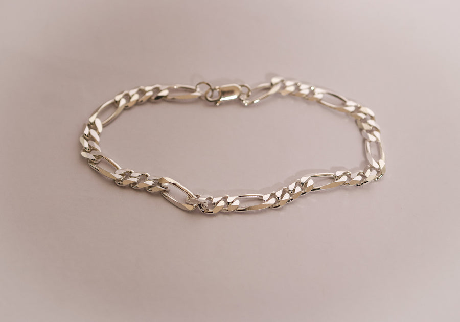 Long Loop Diamond Cut Curb Bracelet