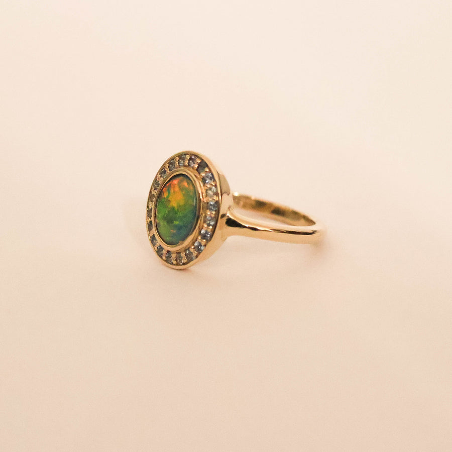 Opal Halo Ring