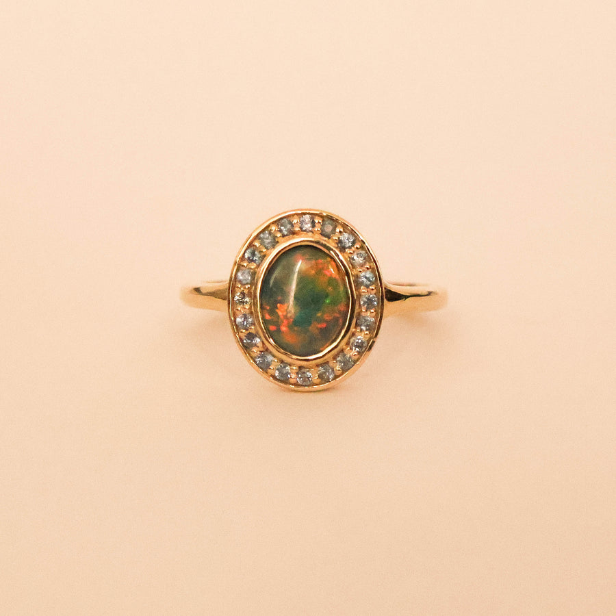 Opal Halo Ring