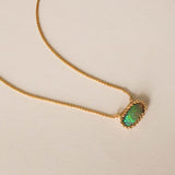 Illusion Set Opal Necklace