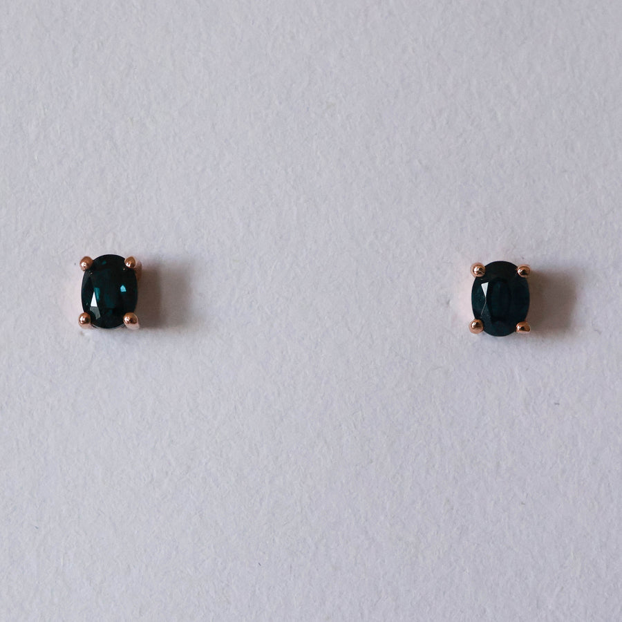 Oval Sapphire Studs