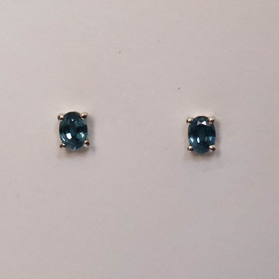 Oval Sapphire Studs