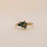 Blue Sapphire Cluster Ring