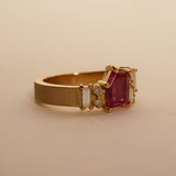 Freeform Ruby & Diamond Ring