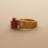 Freeform Ruby & Diamond Ring