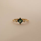 Australian Sapphire Princess and Kite Ring