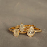 Pear Solitaire Ring