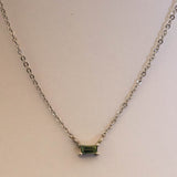 Baguette Double Hung Claw Necklace