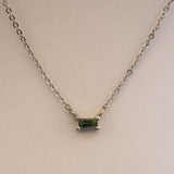Baguette Double Hung Claw Necklace