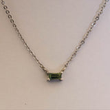 Baguette Double Hung Claw Necklace