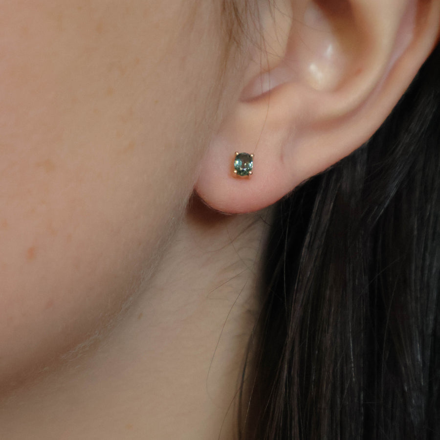 Oval Sapphire Studs