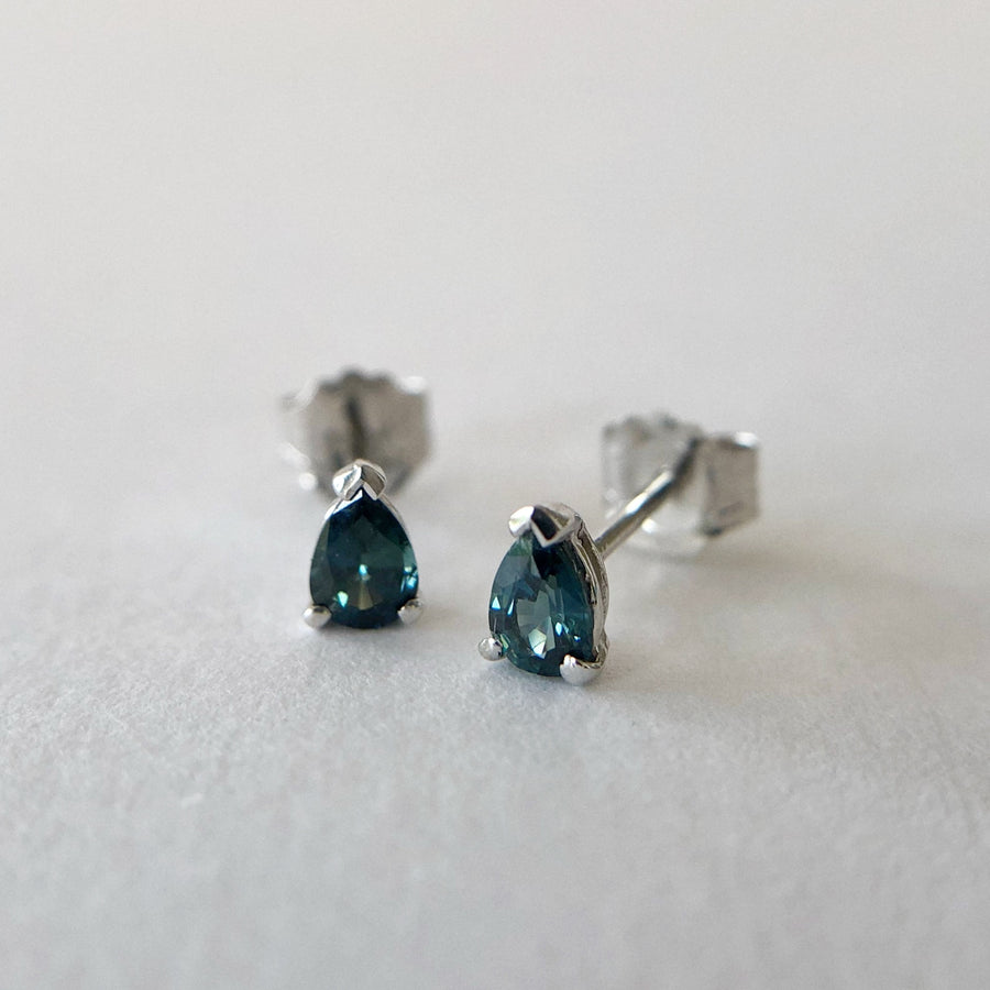 Pear Sapphire Studs