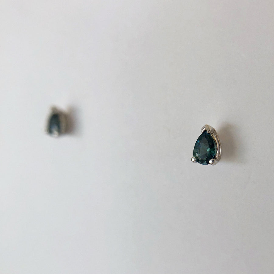 Pear Sapphire Studs