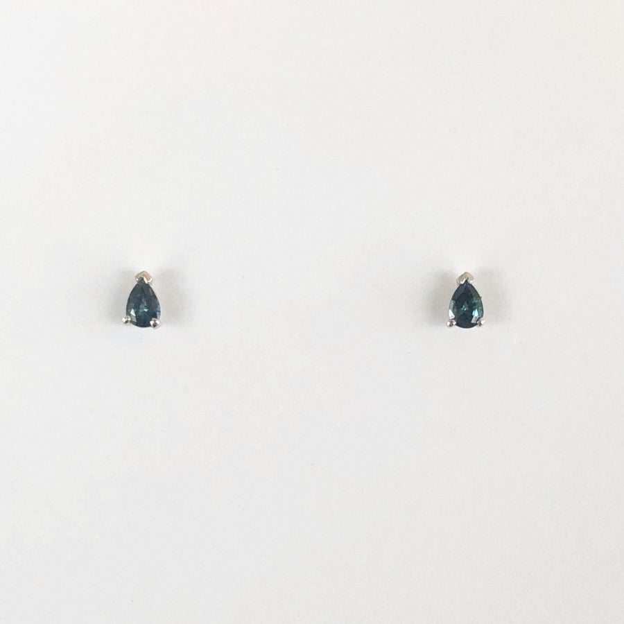 Pear Sapphire Studs