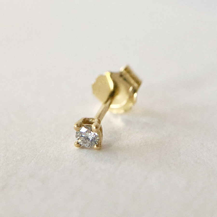 Round Diamond Single Studs