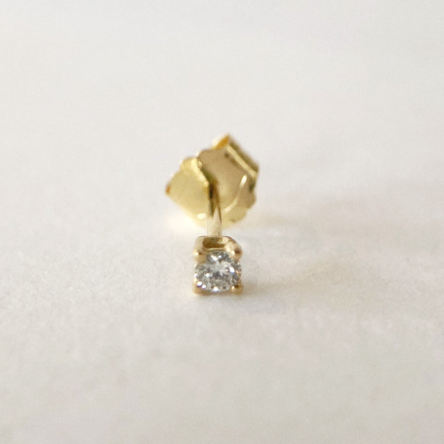 Round Diamond Single Studs