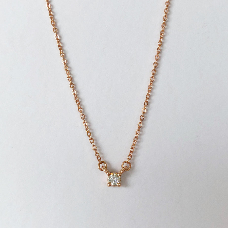 White Diamond Double Hung Claw Necklace