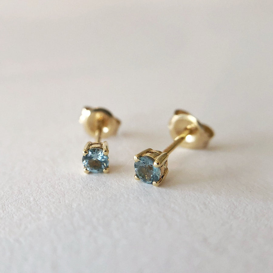 Aquamarine Studs