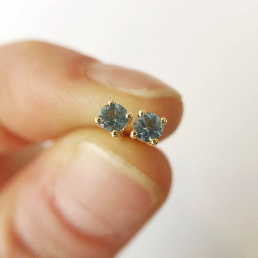 Aquamarine Studs