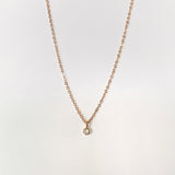White Diamond Bezel Necklace