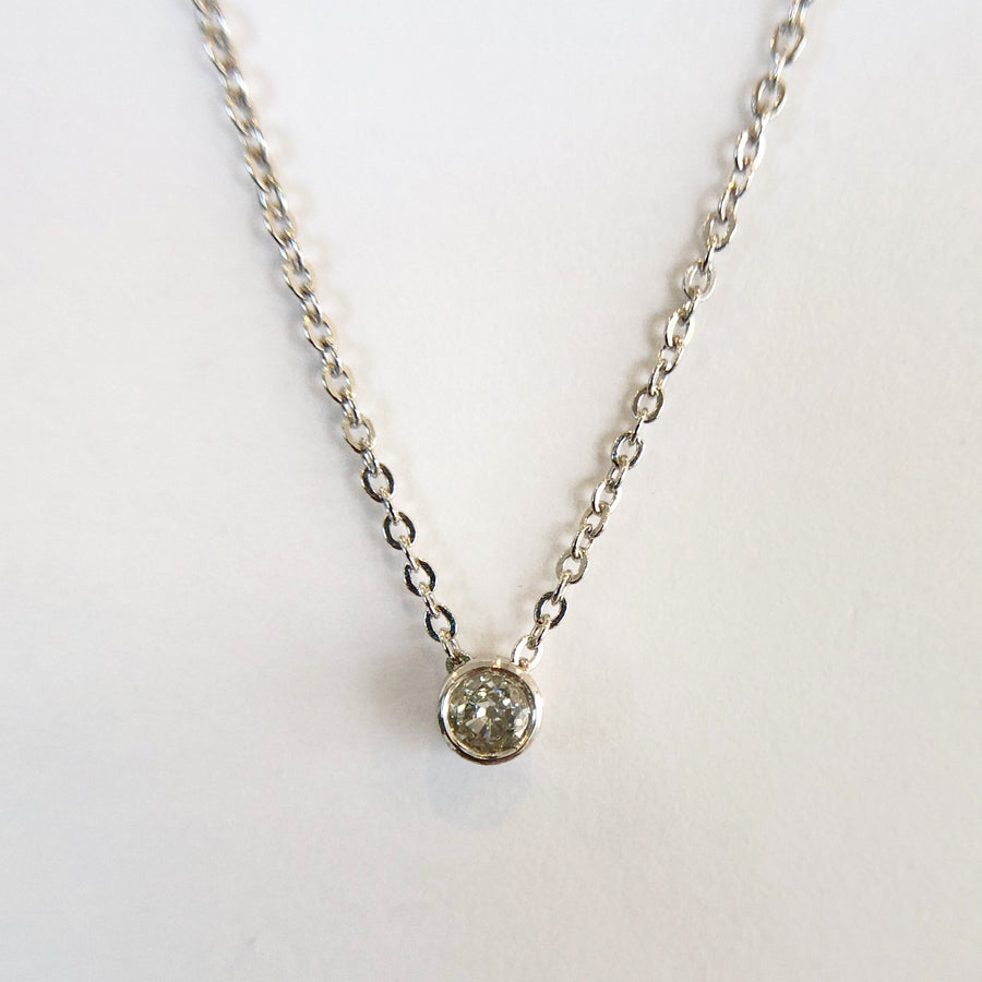 Floating Diamond Bezel Necklace